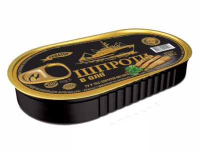 Шпроти в олії ЕКВАТОР, 190 г